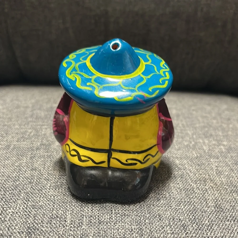 Resting Mexico Sombrero Man Salt Shakers